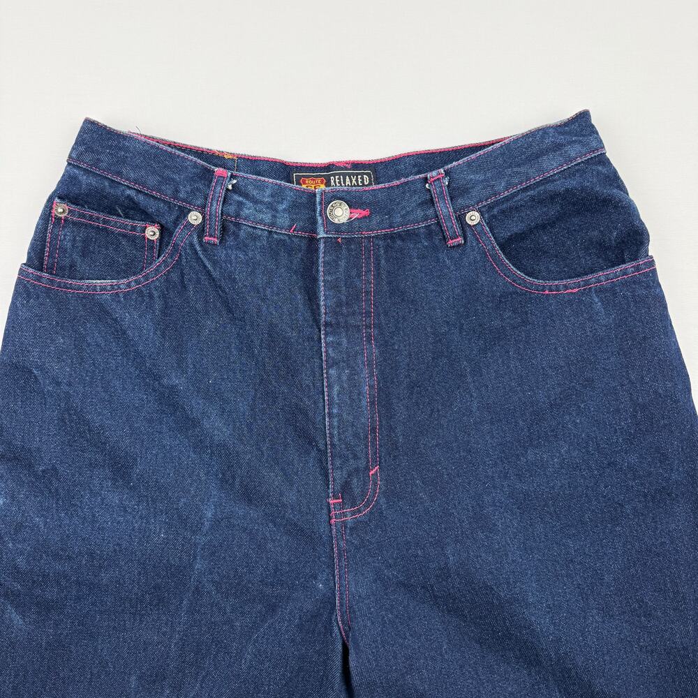 Route 66 Relaxed Fit Carpenter Jeans Blue Denim Workwear Skater Y2K Size 13/14 - Picture 6 of 11